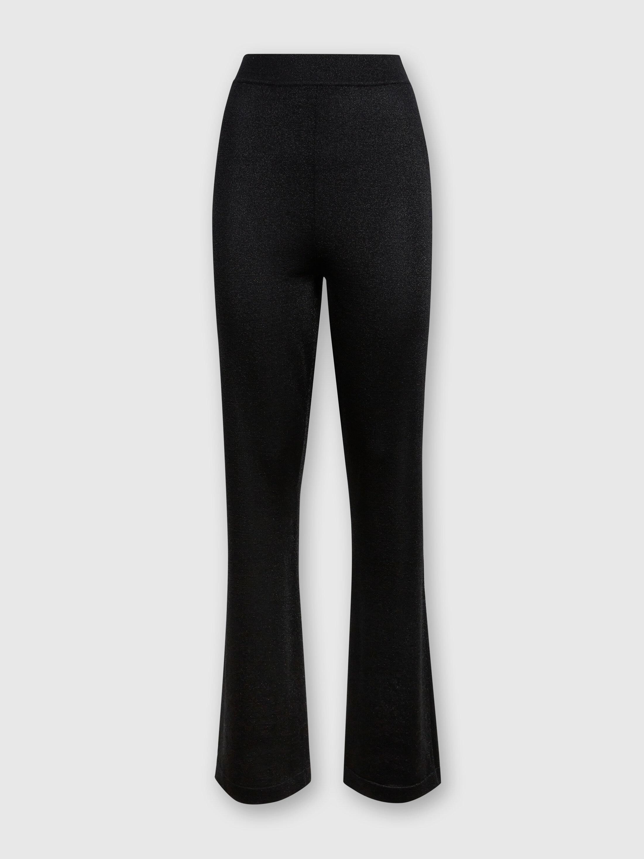 Glitter-effect viscose straight trousers Product Image