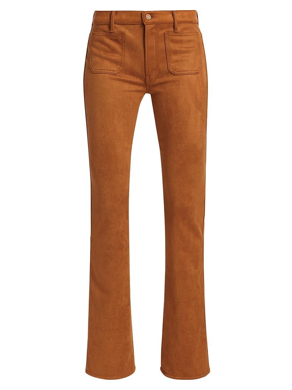 Womens The Patch Slacker Faux-Suede Pants Product Image