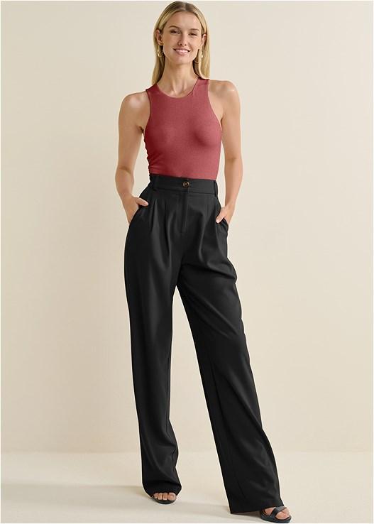 Wide Leg Suiting Trouser Pants Product Image