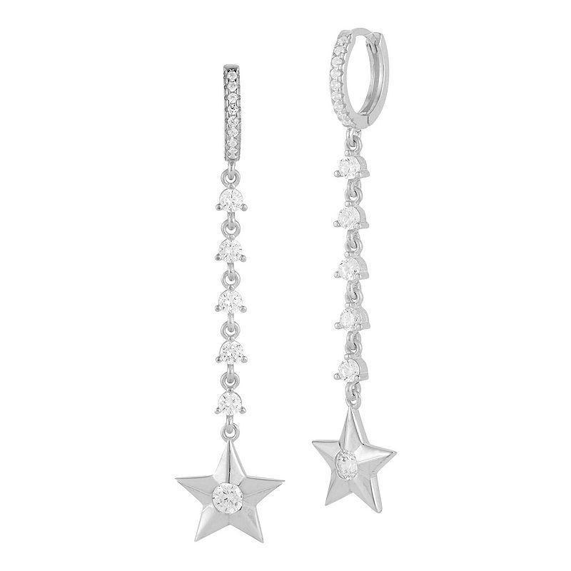 Sunkissed Sterling Cubic Zirconia Star Drop Earrings, Womens, Multicolor Product Image