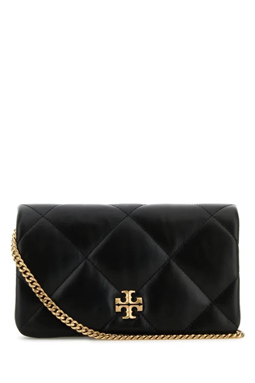 TORY BURCH Kira Diamond Quilt Chain Wallet-tu Nd  Female In Black Product Image