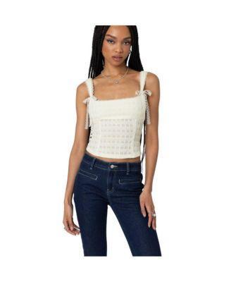 Edikted Womens Textured Bustier Top Product Image