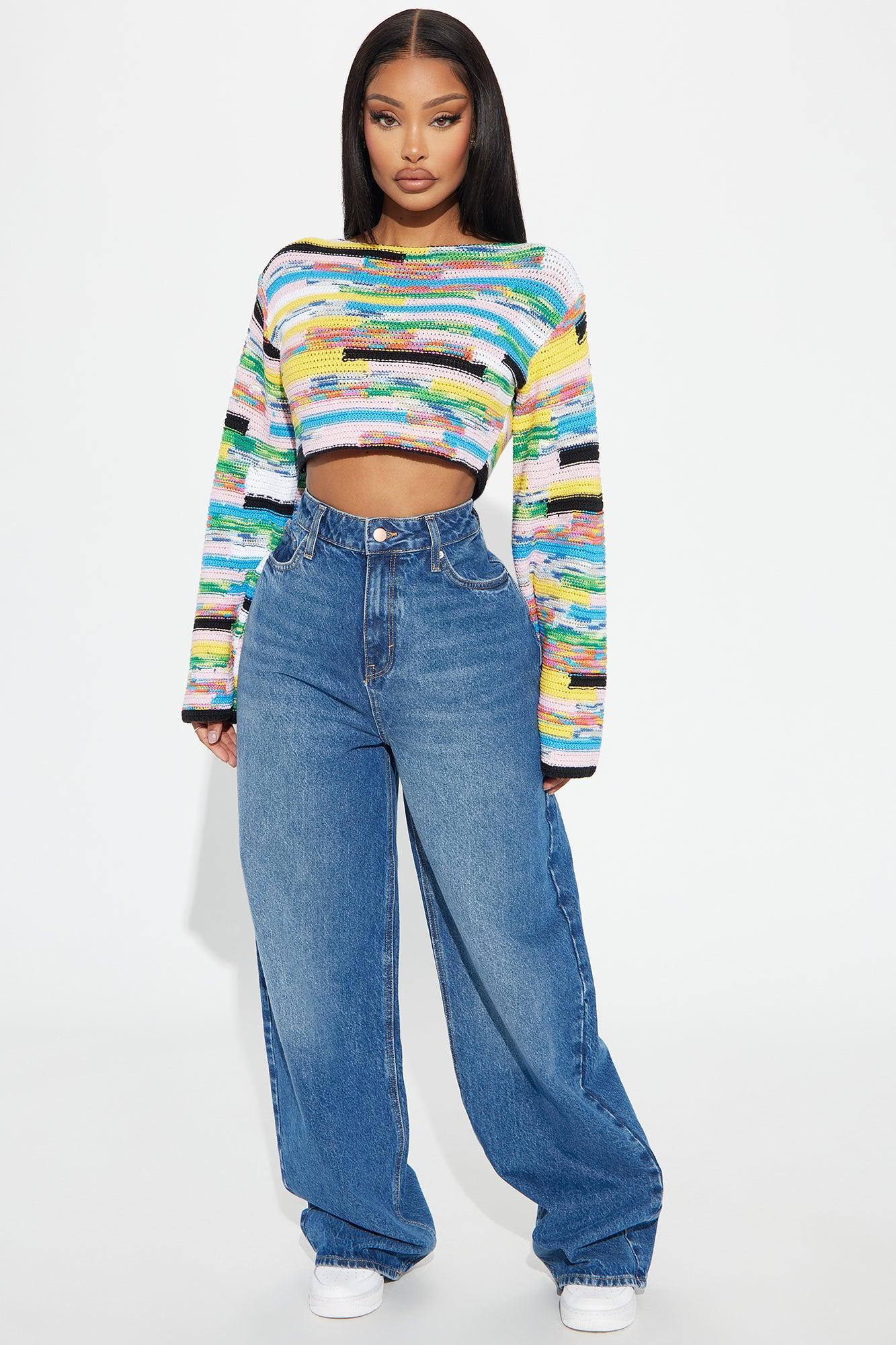 Chasing Summer Crochet Sweater - Multi Color Product Image