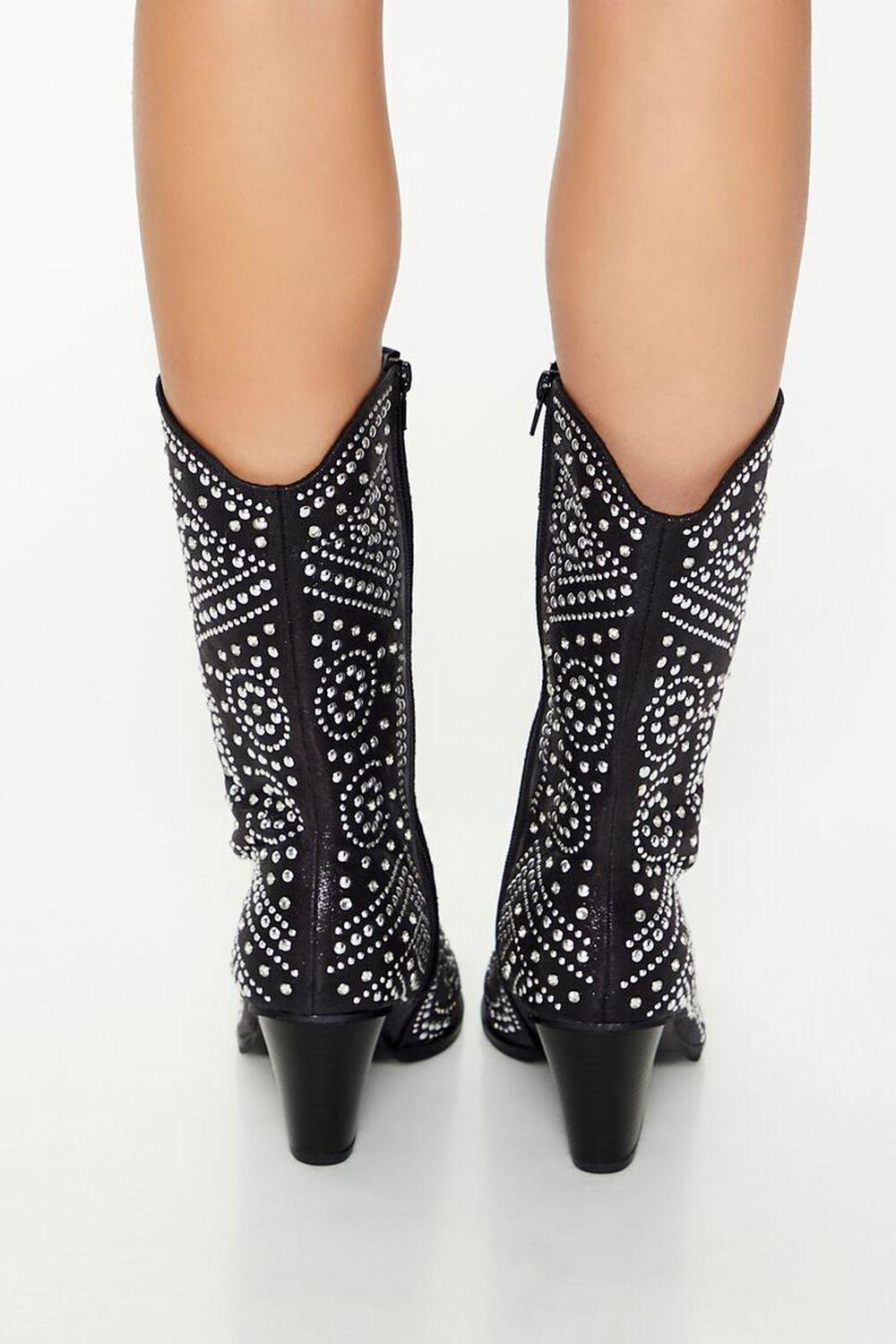 Studded Faux Leather Cowboy Boots | Forever 21 Product Image