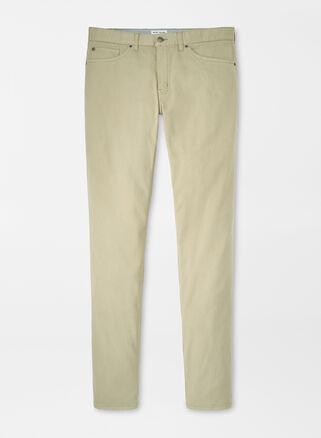 Peter Millar Mens Ultimate Sateen Five-Pocket Pant | Color: Tea Leaf | Size: 42 Product Image