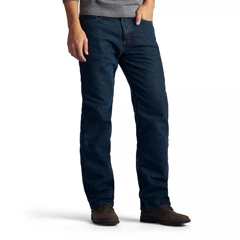 Mens Lee Fleece-Lined Straight-Leg Jeans Product Image