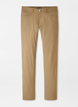 Peter Millar Mens Bingham Performance Five-Pocket Pant | Color: Rye | Size: 32 Product Image