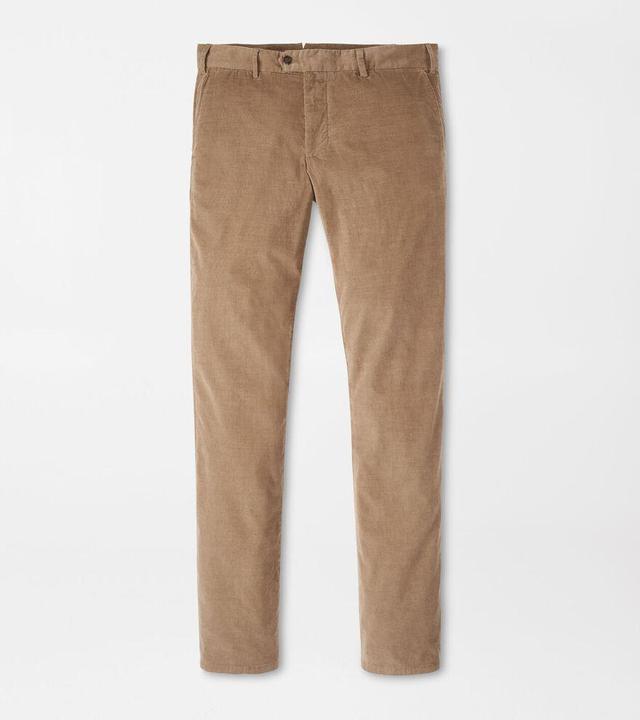 Peter Millar Mens Colt Corduroy Flat Front Pant | Color: Toffee | Size: 34 Product Image