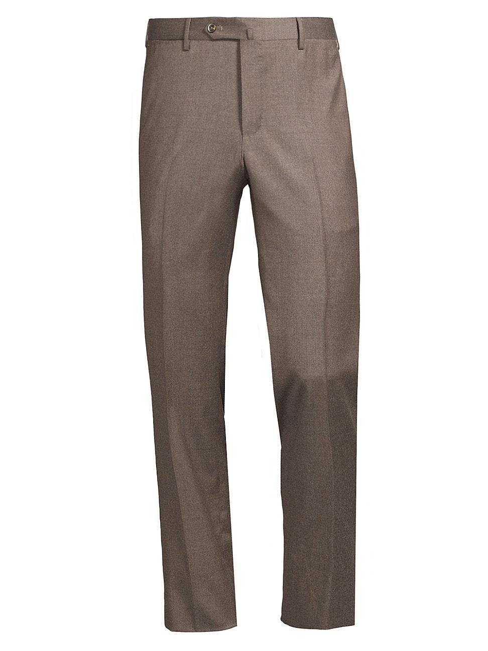 Mens Super 110s Stretch-Cotton Slim-Fit Trousers Product Image