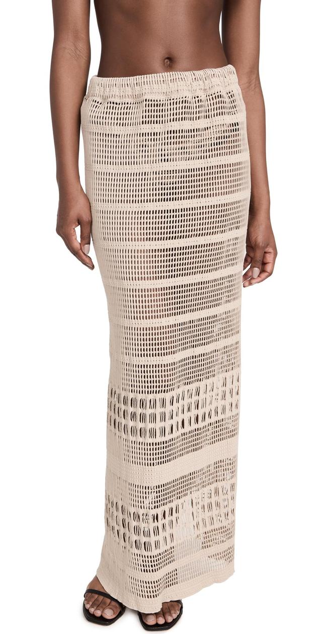 PEIXOTO Ellis Maxi Skirt in Taupe. - size L (also in S, XS) Product Image