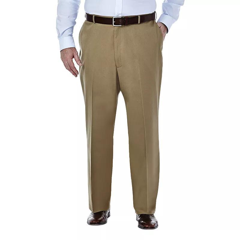 Big & Tall Haggar Premium Stretch No-Iron Khaki Flat-Front Pants, Mens Product Image