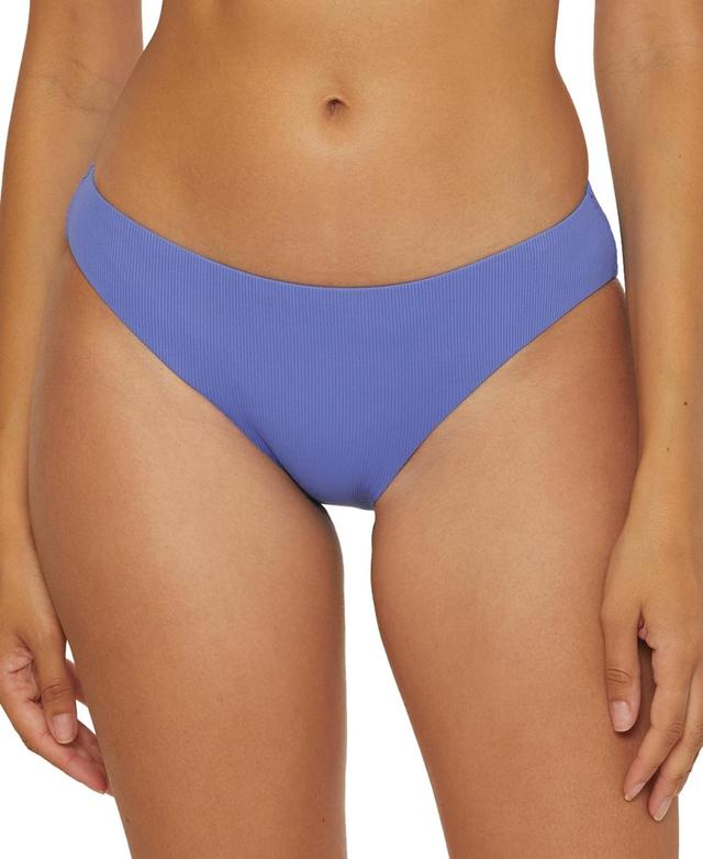 BECCA Modern Edge Rib Hipster Bottom (Cornflower) Women's Swimwear Product Image