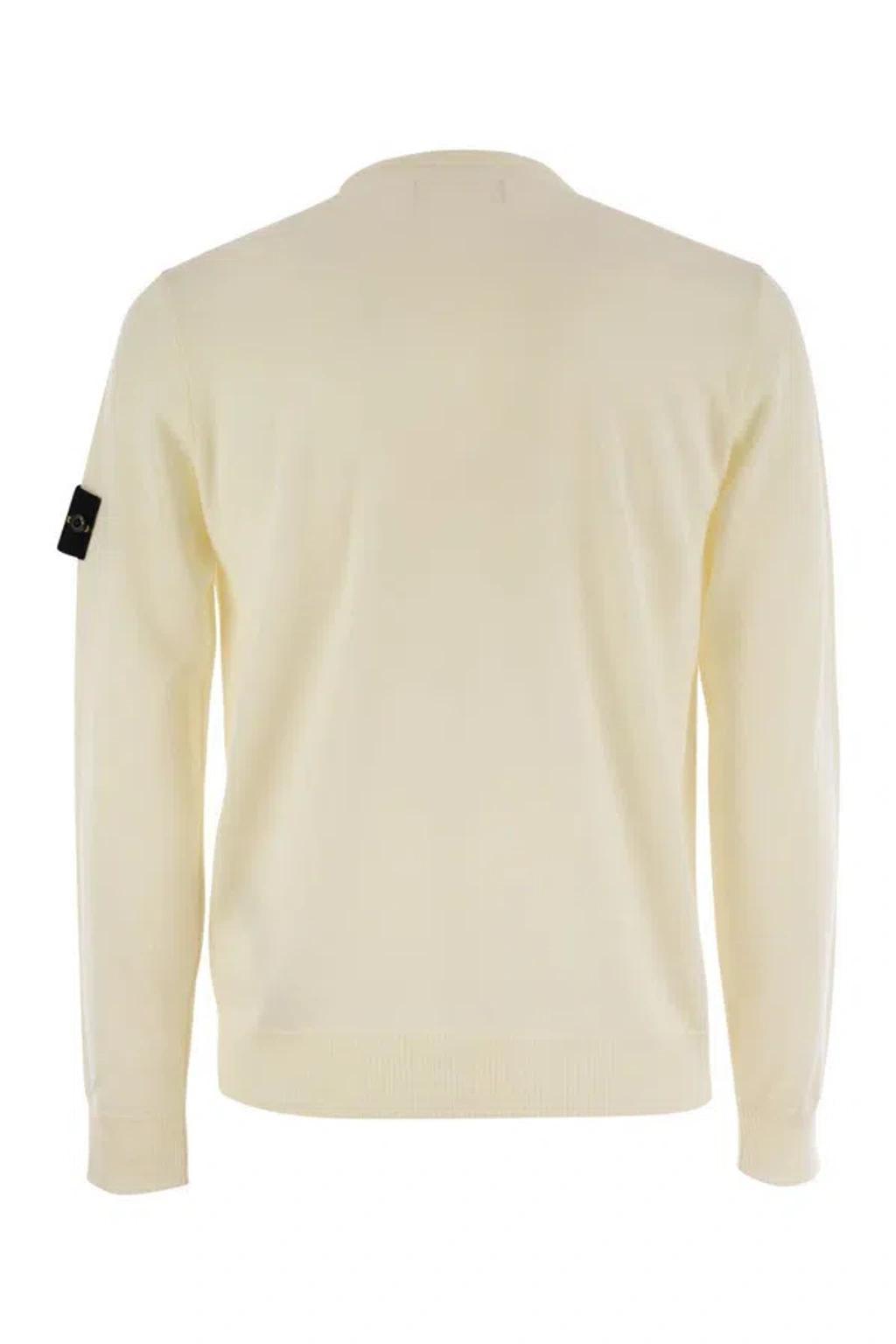 Logo Patch Crewneck Sweatshirt In White Product Image