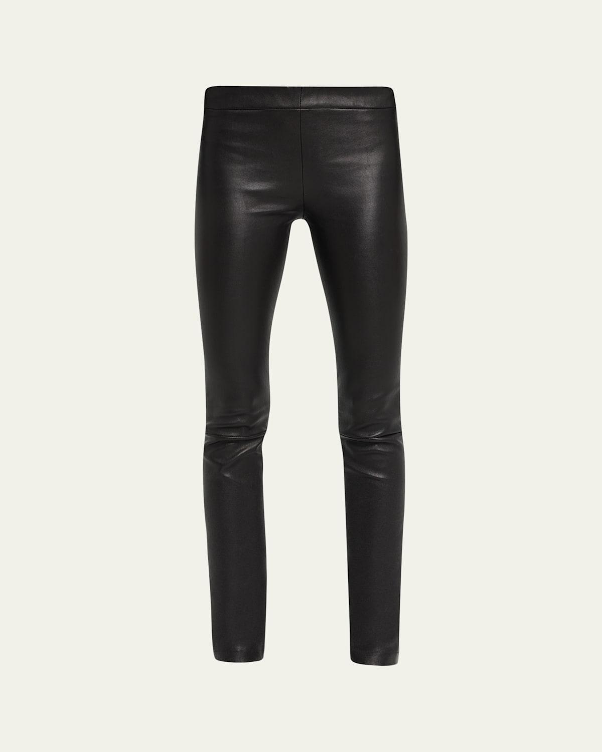 The Row Shiny Lambskin Leather Leggings Product Image