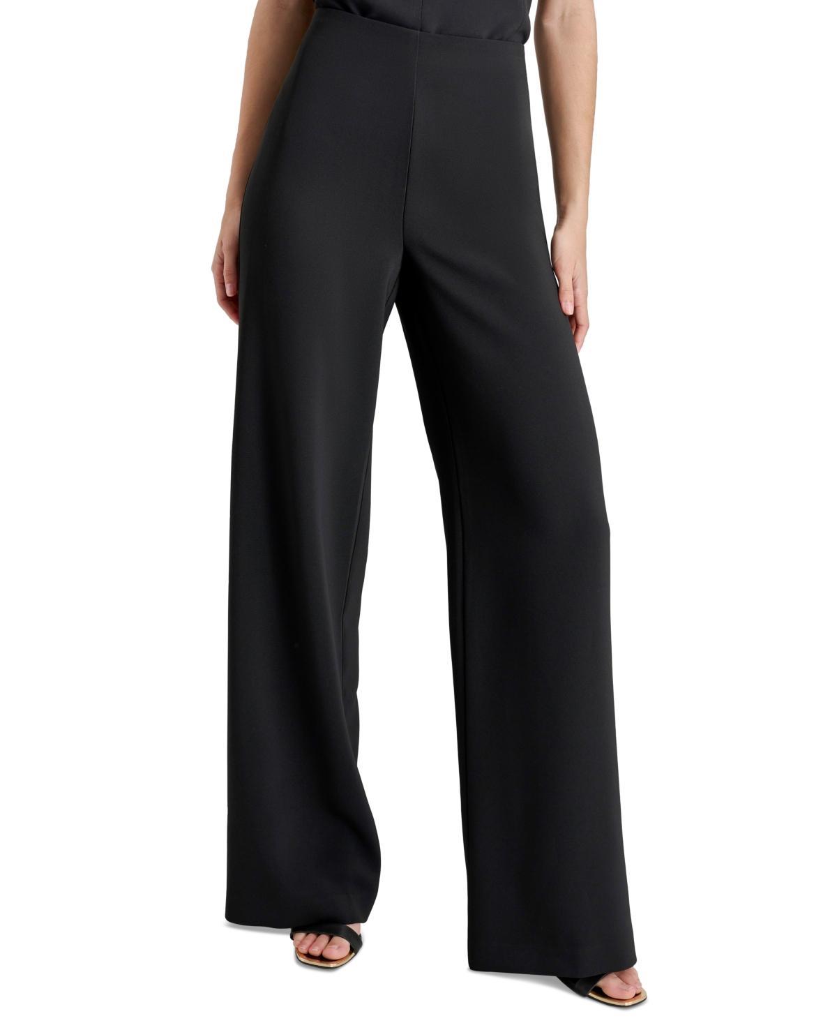 Dkny Womens Mid-Rise Side-Zip Wide-Leg Pants product image