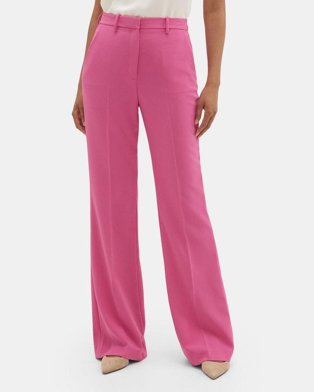 High-Waist Flare Pant in Crepe Product Image