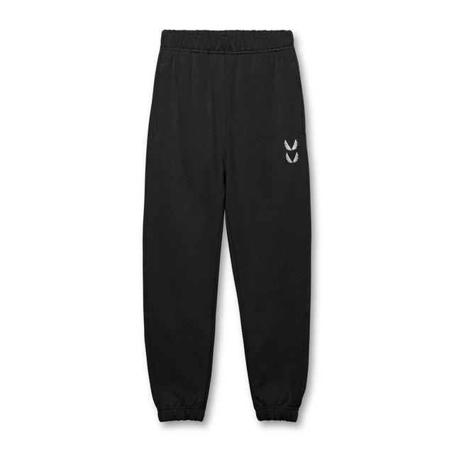 0655. Tech-Terry™ Oversized Sweats - Black "Stacked Wings" Product Image