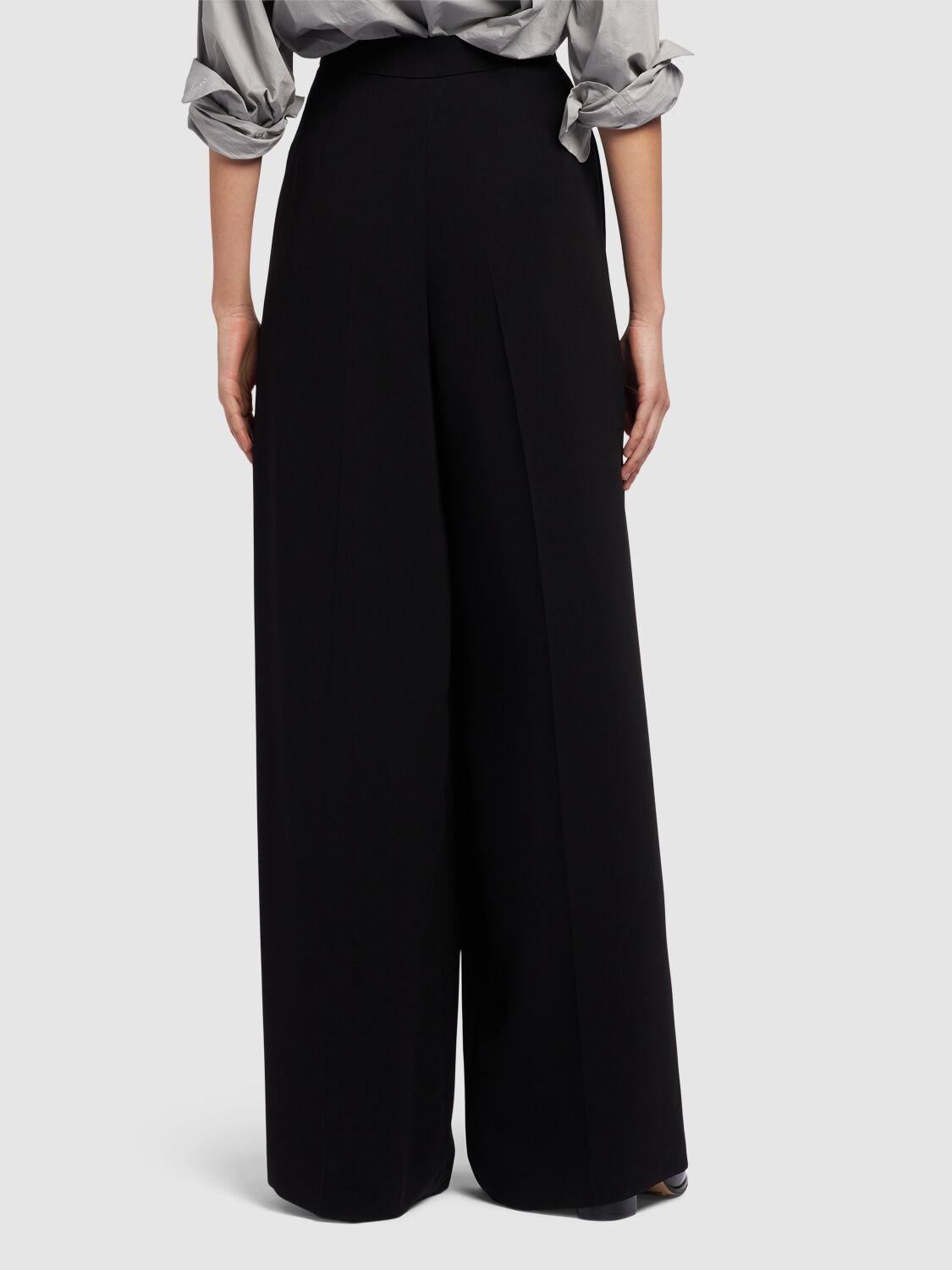 MAX MARA Lino Cady Wide Pants In Black Product Image