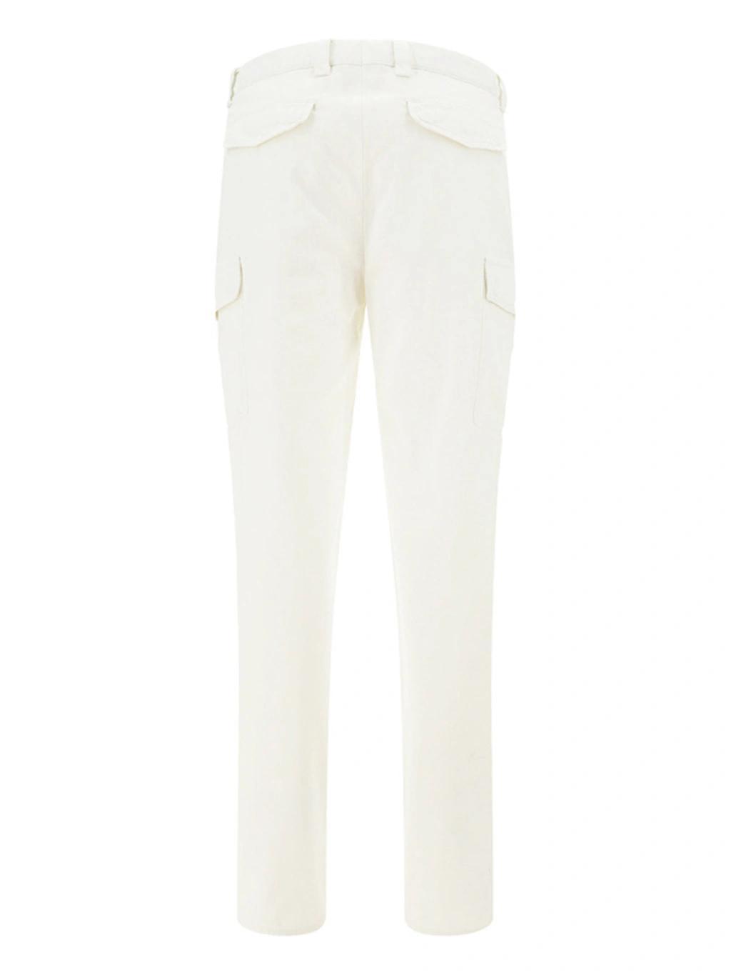 BRUNELLO CUCINELLI Cotton Gabardine Slim Pants In White Product Image