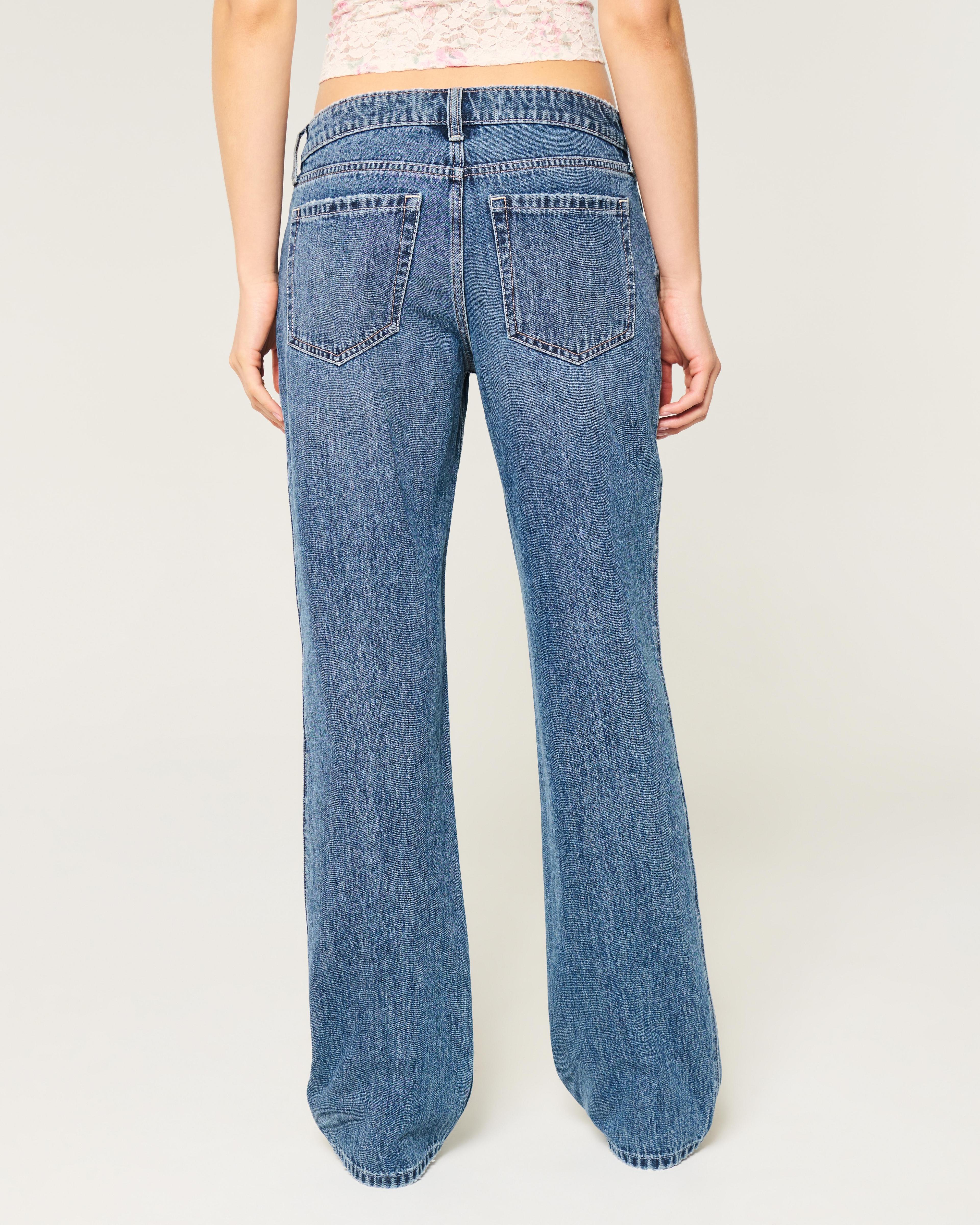 Low-Rise Medium Wash Loose Jeans Product Image