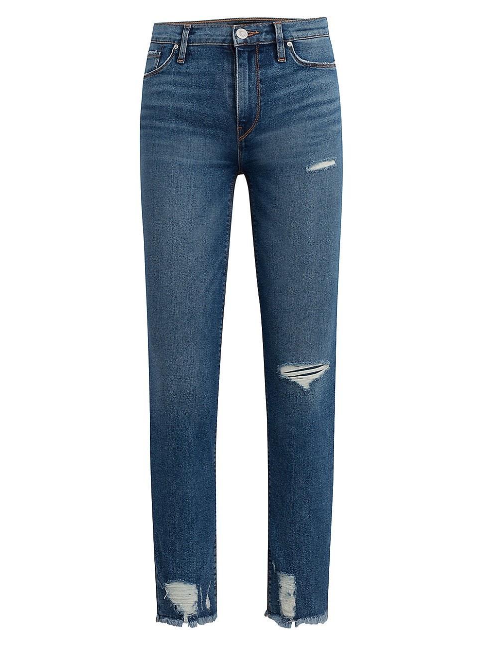 Womens Nico Mid-Rise Straight Jeans Product Image