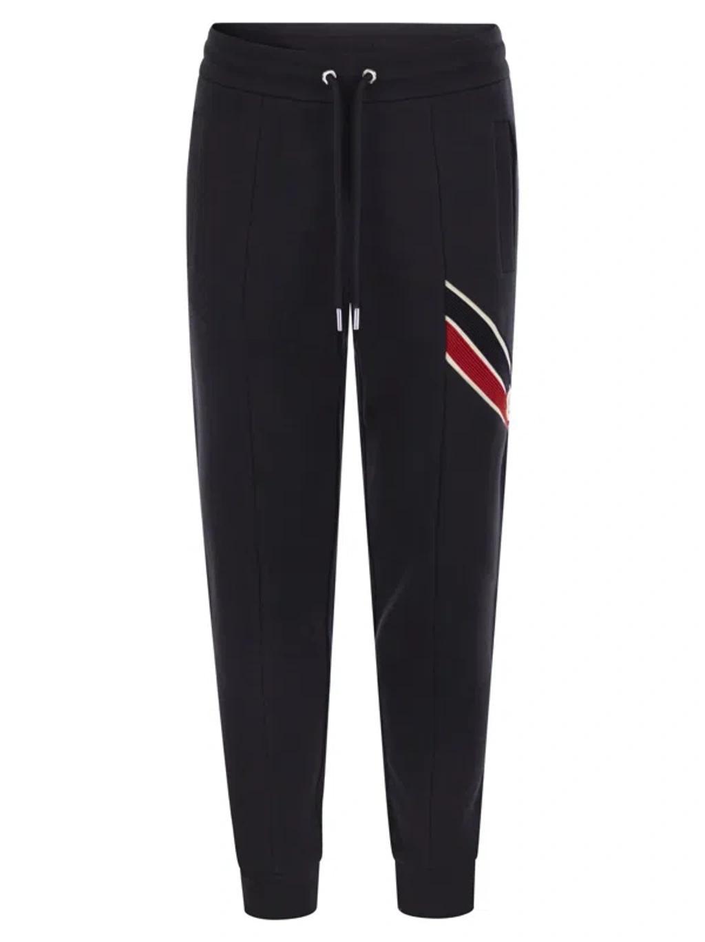 MONCLER Tricolour Sports Trousers In Blue Product Image