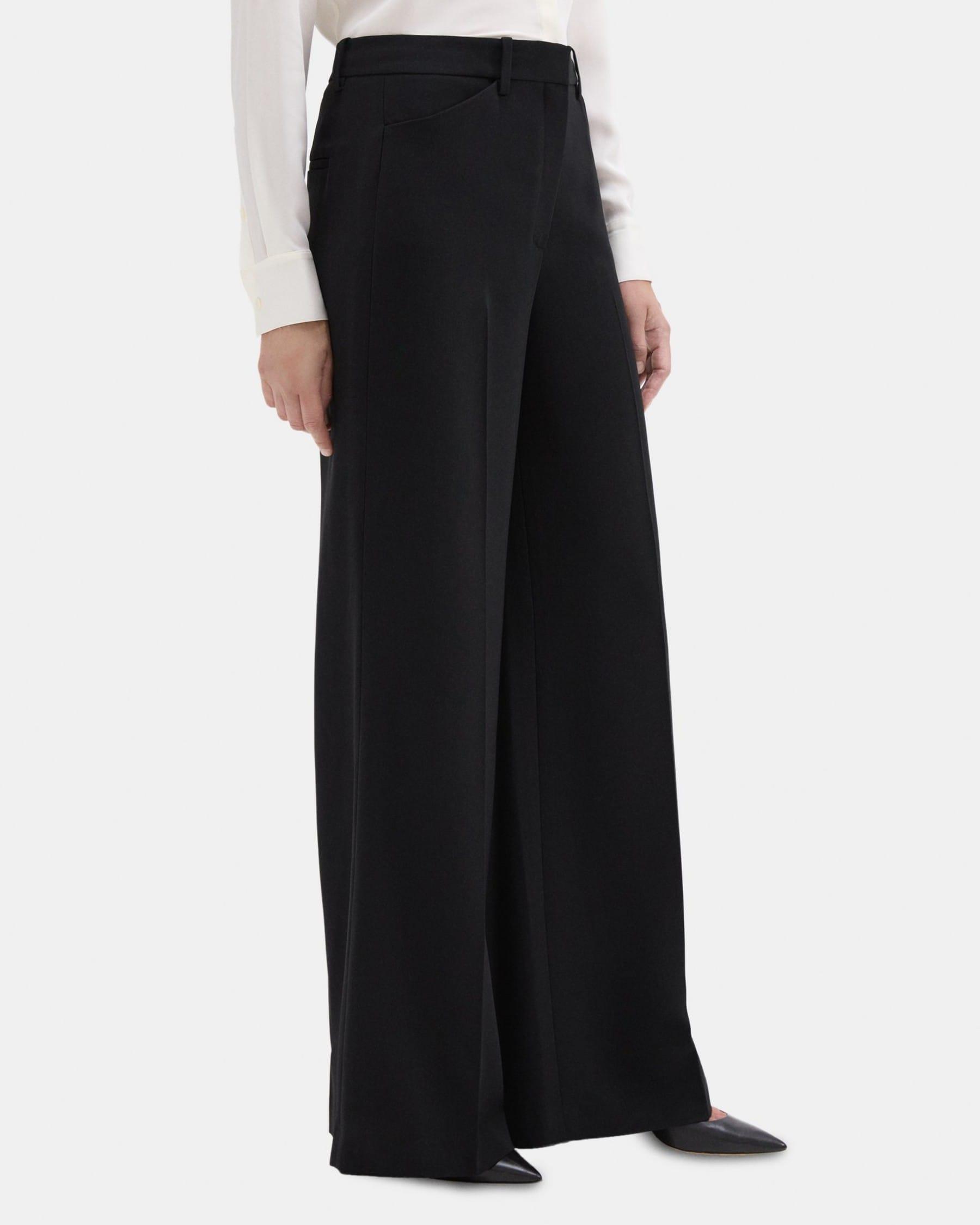 Wide-Leg Pant in Crepe Product Image