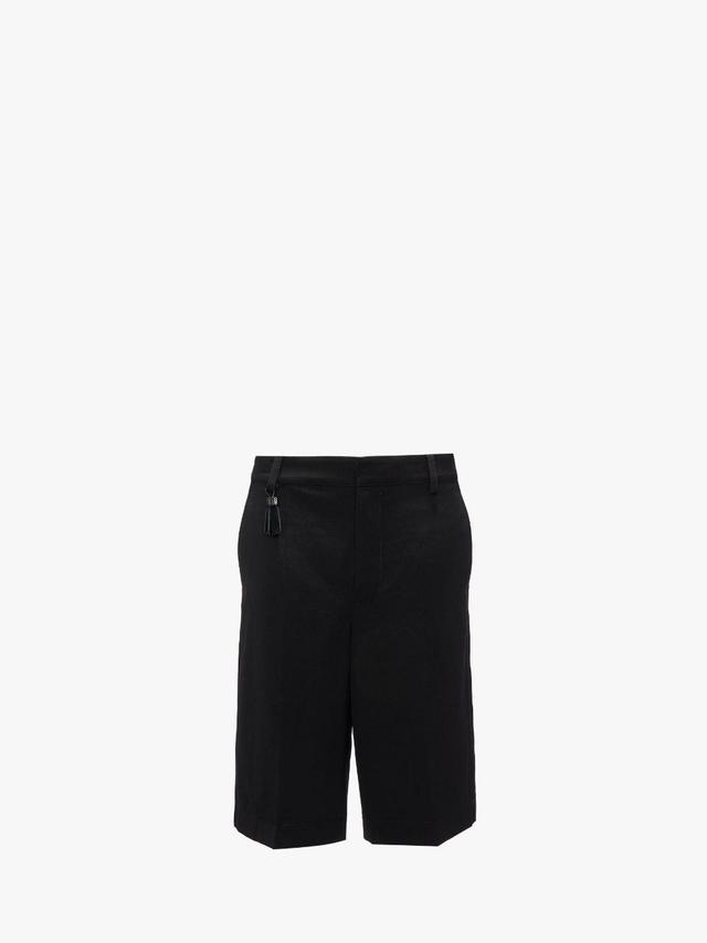 TAILORED SHORTS WITH TASSEL in black | JW Anderson US  Product Image