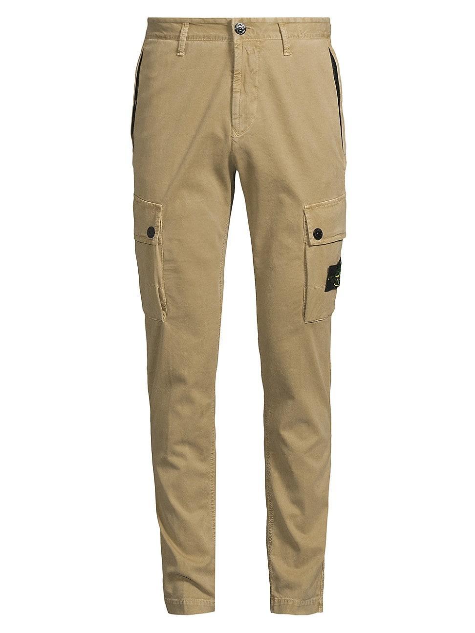 Mens Stretch-Cotton Skinny Cargo Trousers Product Image