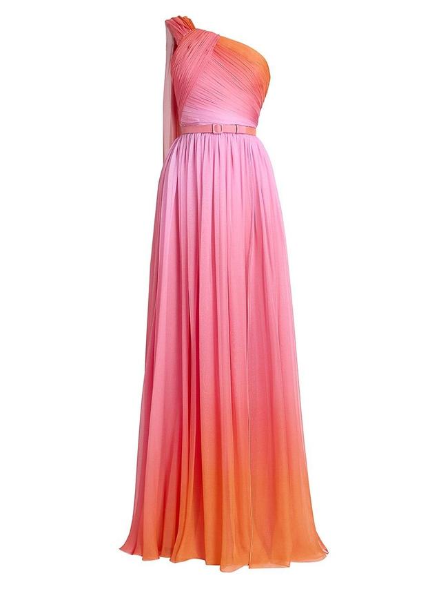 Womens Miami Gradiant One-Shoulder Gown Product Image