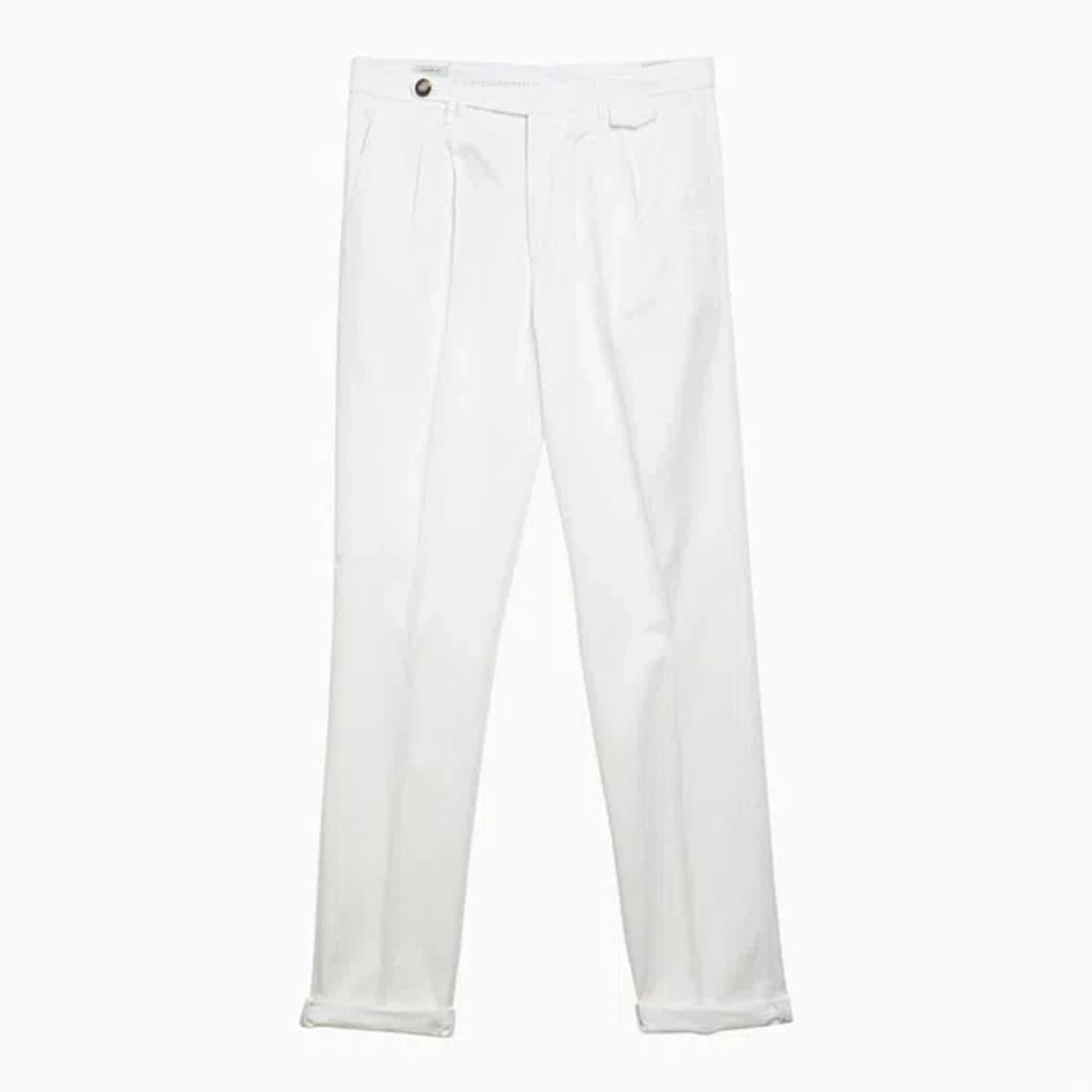 BRUNELLO CUCINELLI White Cotton Regular Pants Product Image