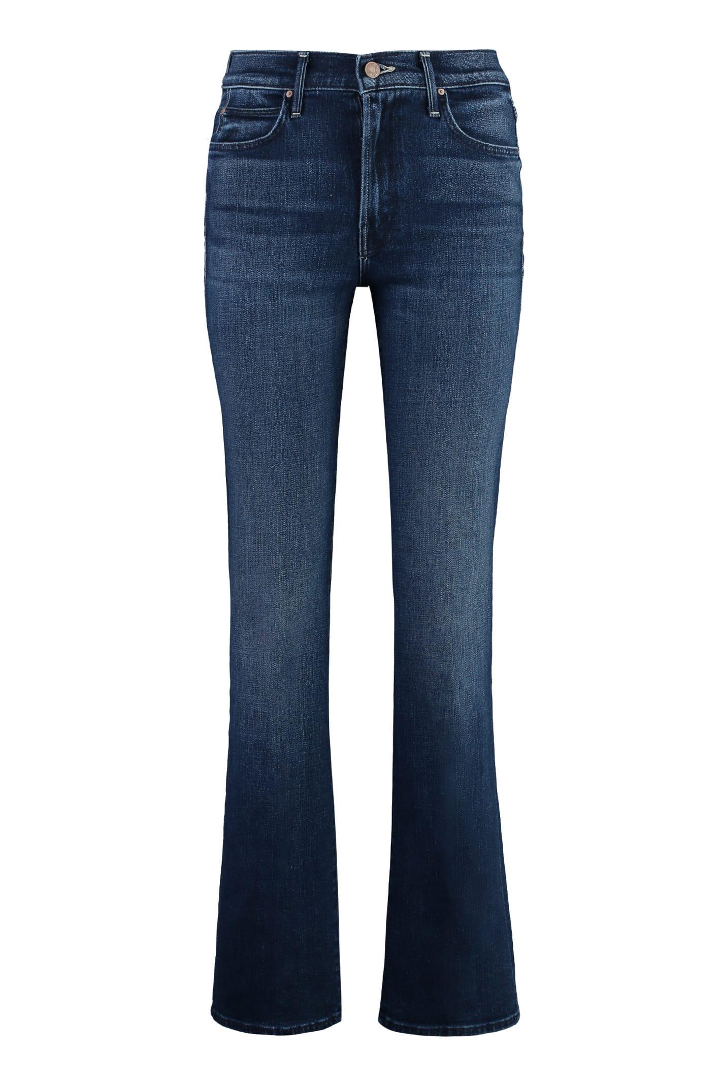 MOTHER The Hustler High Rise Ankle Fray Flare Jeans In Shaking Things Up In Home Movies Product Image