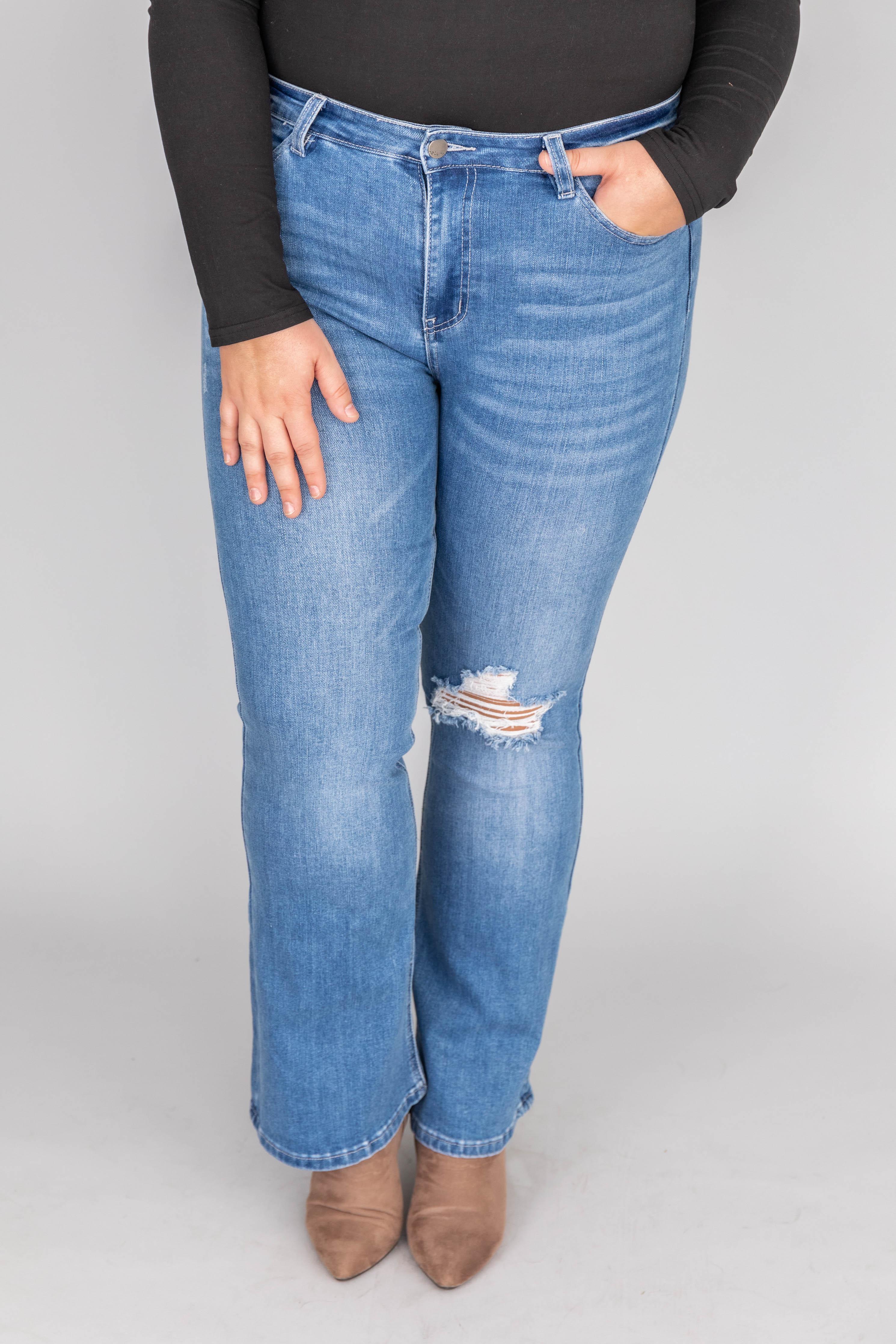 Reagan Medium Wash Flare Jeans FINAL SALE Product Image