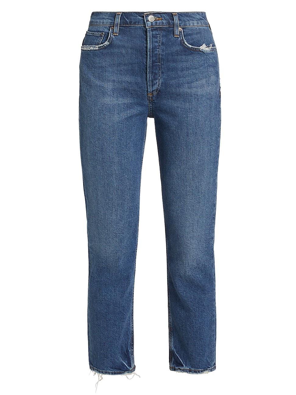 Womens Riley Straight-Leg Crop Jeans product image