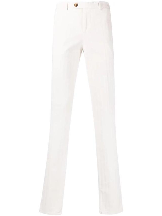 BRUNELLO CUCINELLI Slim-cut Tailored Trousers In White Product Image