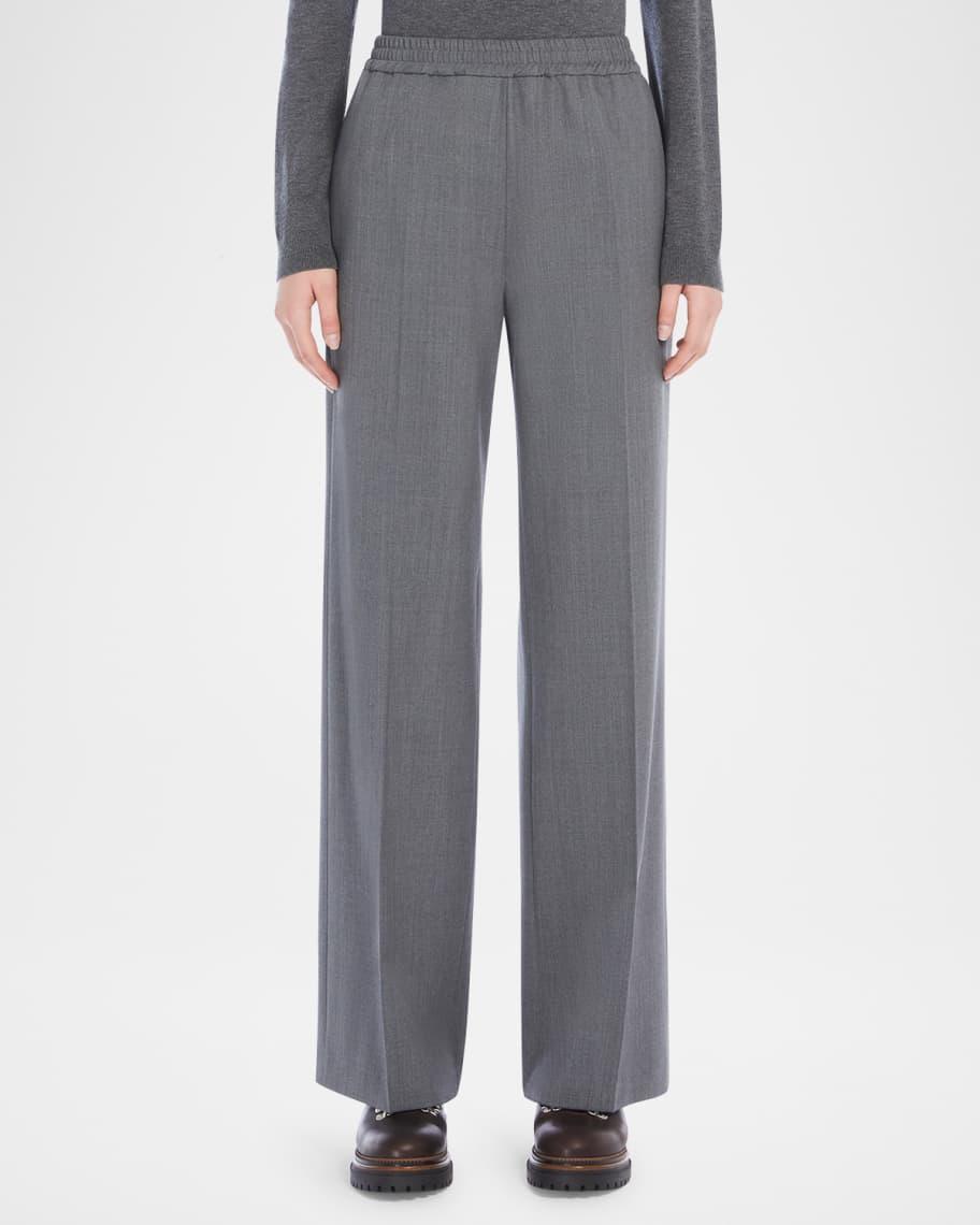 Petra Straight-Leg Stretch Wool Pants Product Image