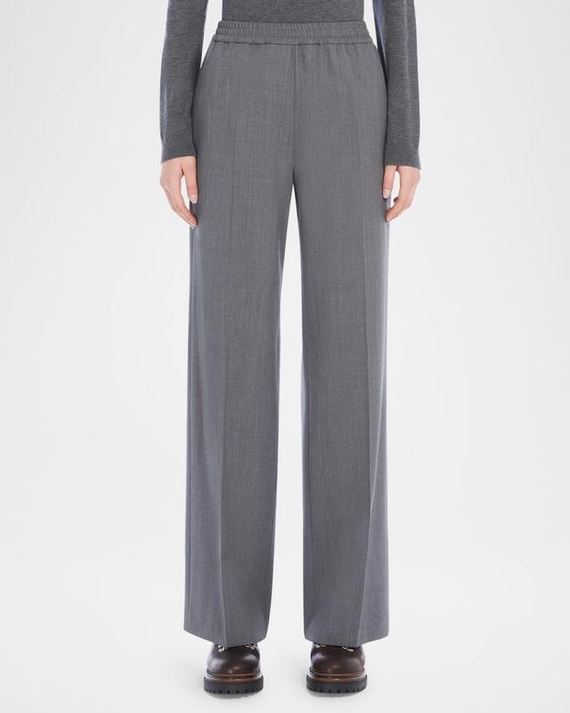 Petra Straight-Leg Stretch Wool Pants Product Image