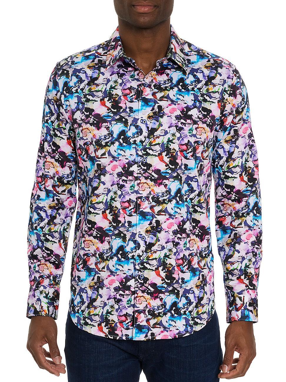 Mens The Atlas Abstract Button-Front Shirt Product Image