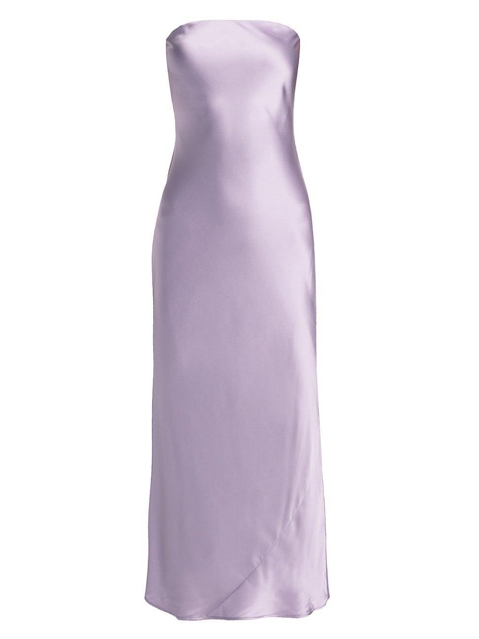 Womens Joana Silk Strapless Slip Midi-Dress Product Image