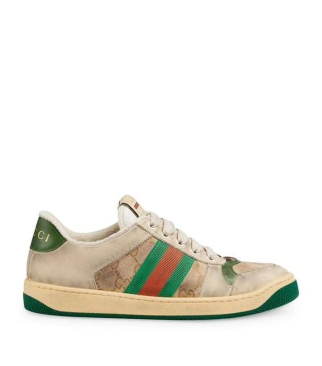 Leather Screener Sneakers In Multicolor Product Image