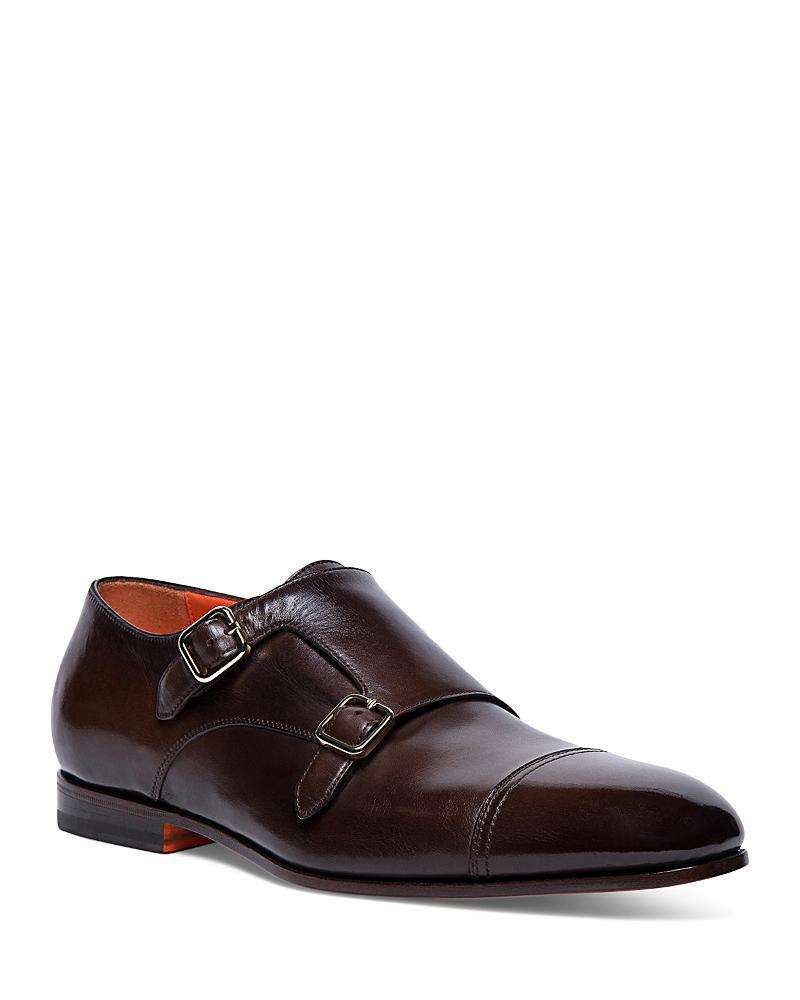 Santoni Mens Lavante Cap Toe Double Monk Strap Dress Shoes Product Image