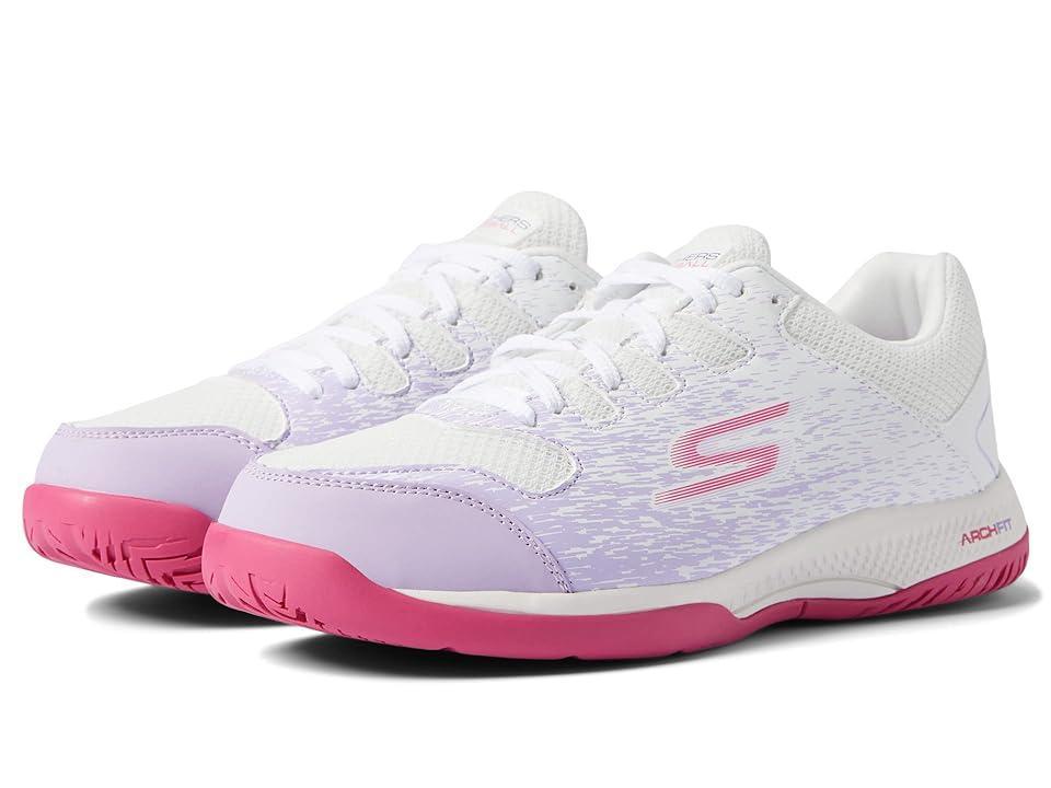 SKECHERS Go Train Arch Fit Viper Court - Pickleball (White/Lavender) Women's Running Shoes Product Image