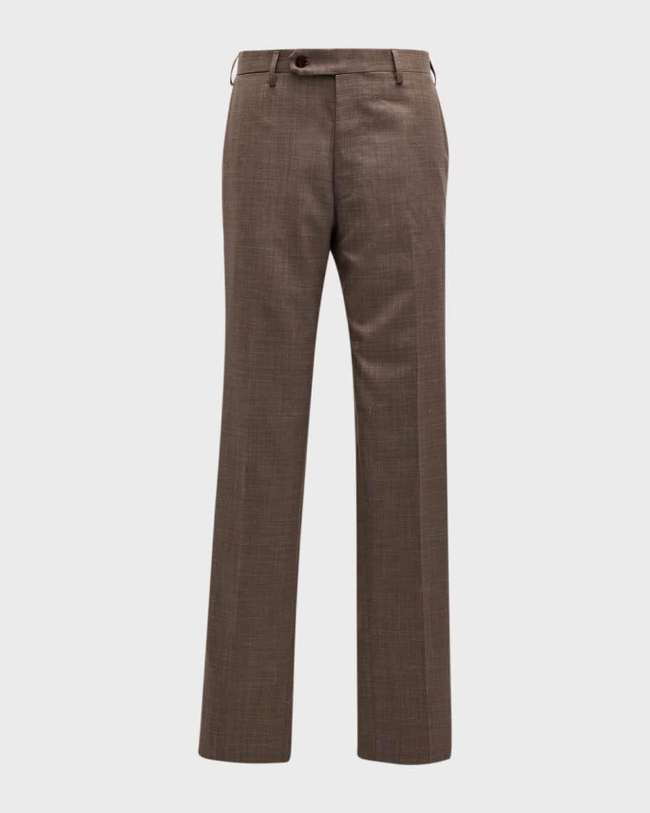 Men's Flat Front Trousers Product Image