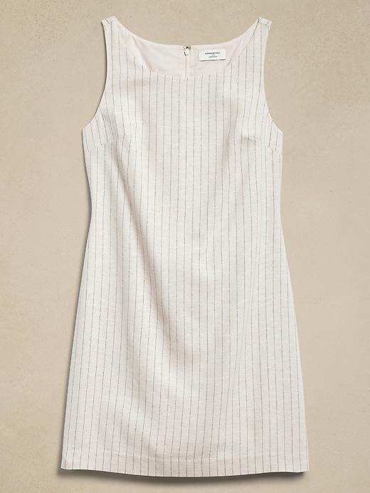 Linen-Blend Sheath Mini Dress Product Image