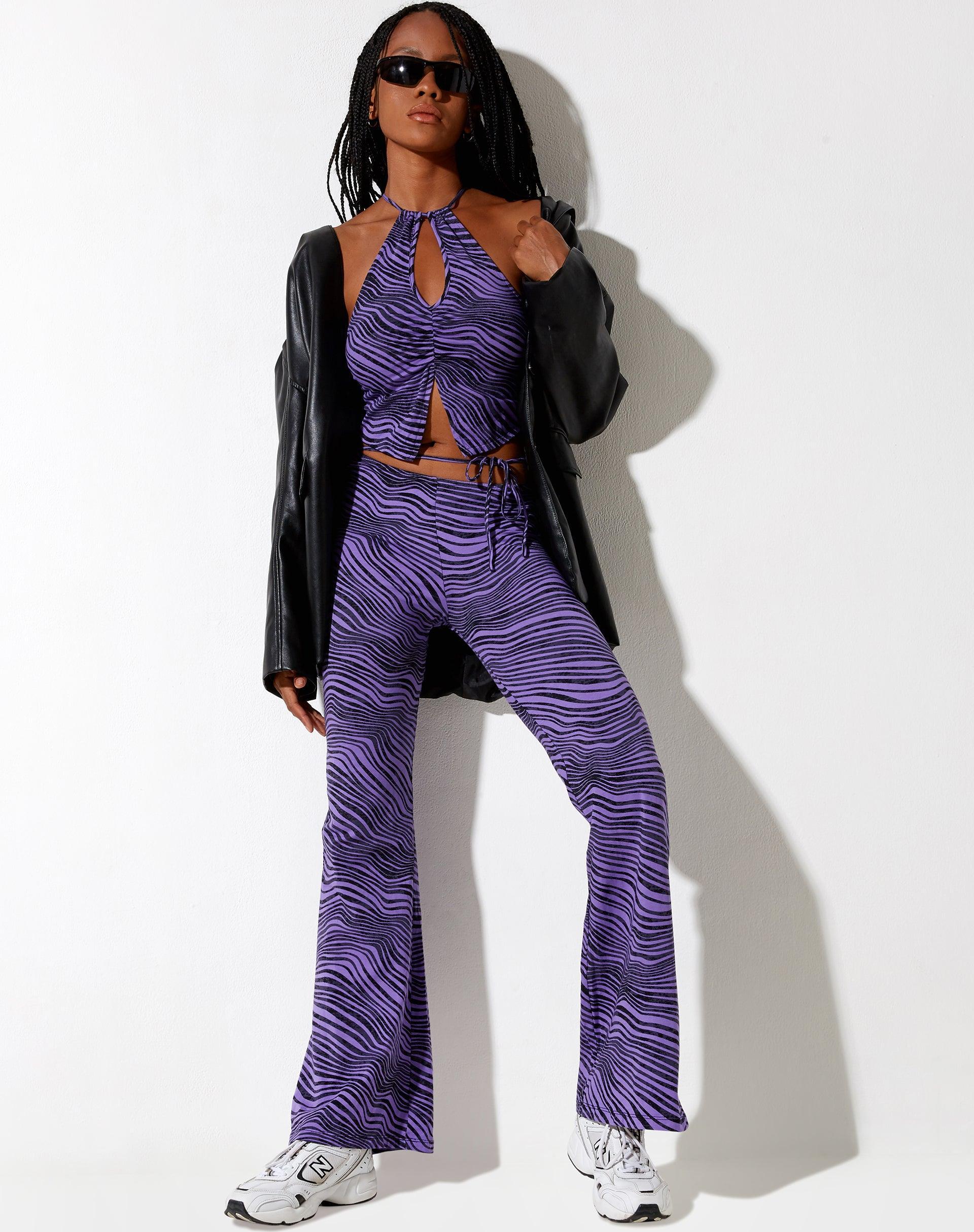 Asmi Crop Top in Desert Terrain Purple Product Image