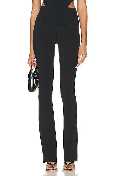 alo Airbrush High Waisted Bootcut Legging Black. (also in L, XS). Product Image