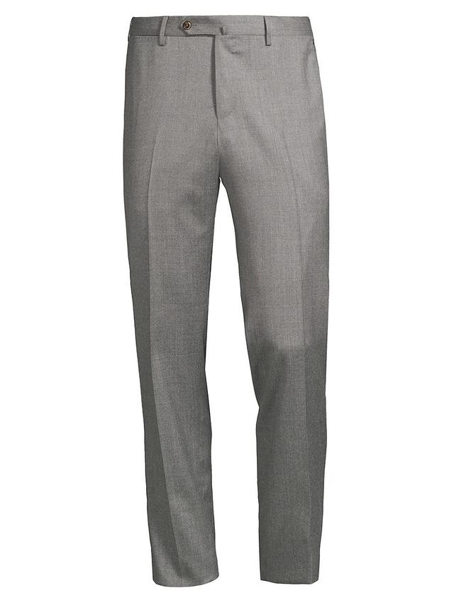 Mens Super 110s Stretch-Cotton Slim-Fit Trousers Product Image