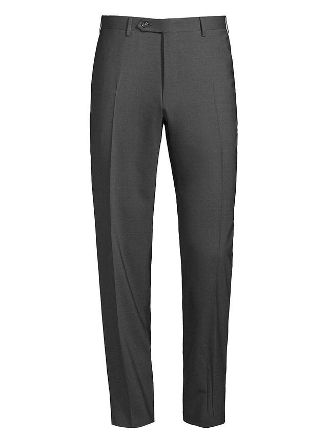 Mens Stretch-Wool Trousers - Charcoal - Size 38 - Charcoal - Size 38 Product Image