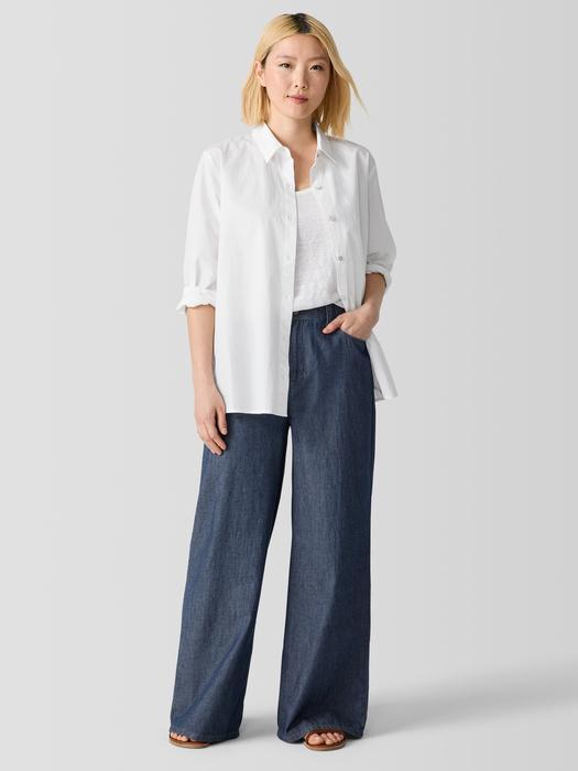 Airy Organic Cotton Twill Wide Trouser Pant Product Image