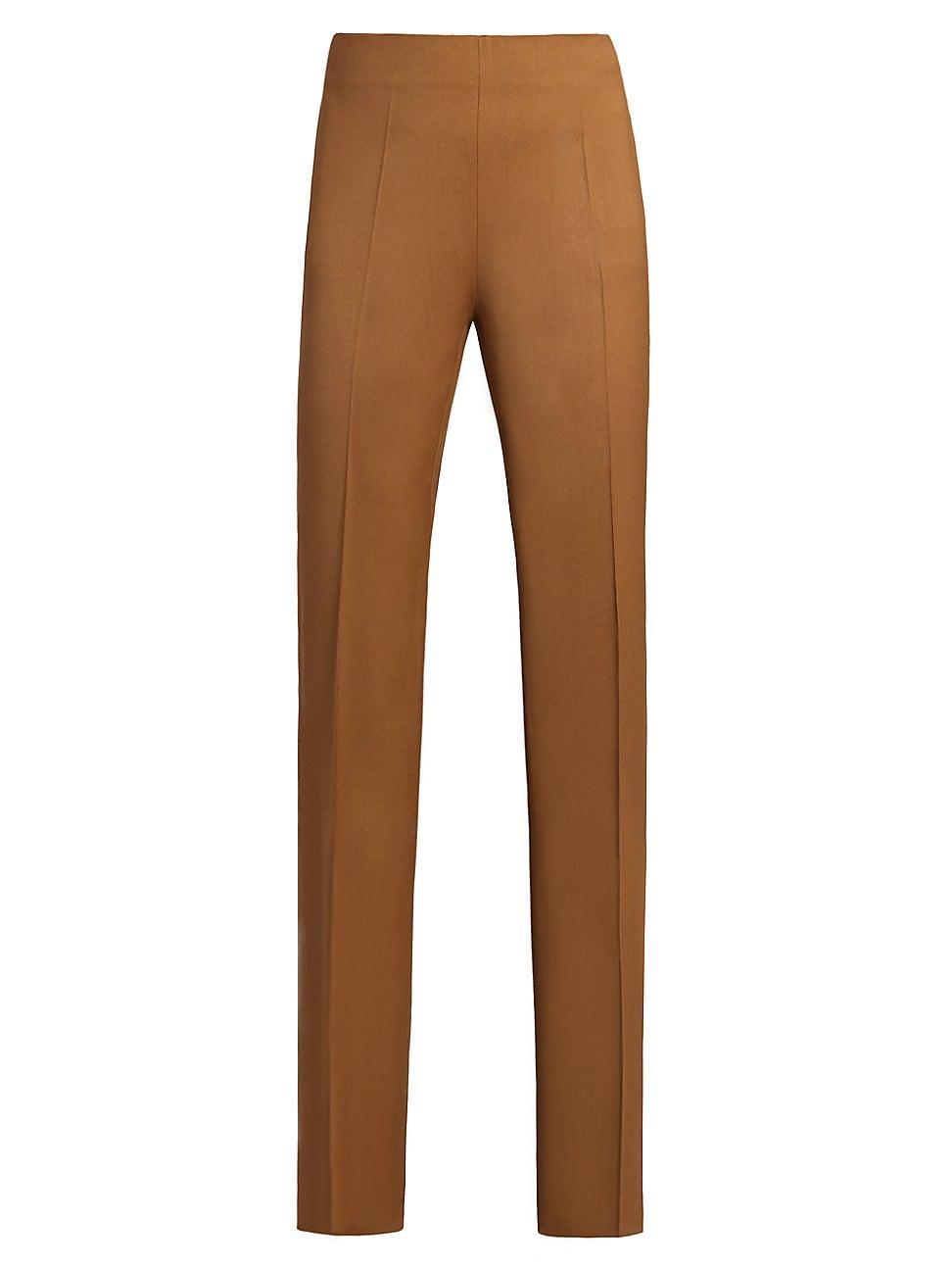 Womens Stretch Wool Straight-Leg Pants Product Image